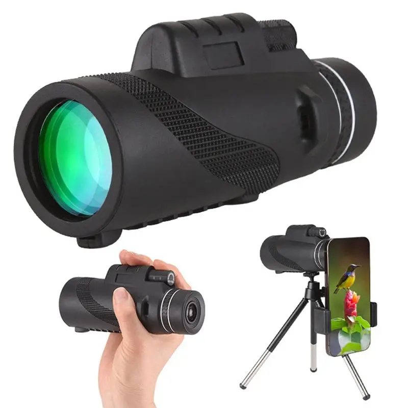 High Powered 80X100 Monocular-Telescope For Smartphone Monoculars For Stargazing Wildlife Bird Watching Travel Camping