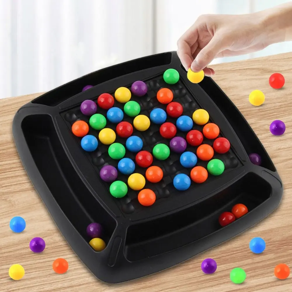 Divertimento 48 Perline Scacchiera intellettuale Genitore-figlio 3 anni + Gioco di strategia da tavolo Bambini Adulti Gioco di biglie colorate in plastica