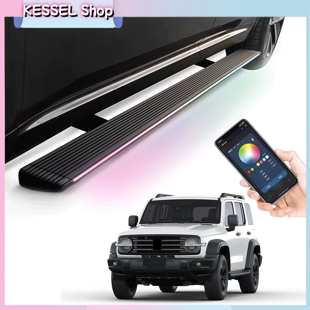 

Deployable Power Side Step with LED Light Electric Running Boards fits for GWM TANK 300 2021-2025 2026 Retractable Truck Steps