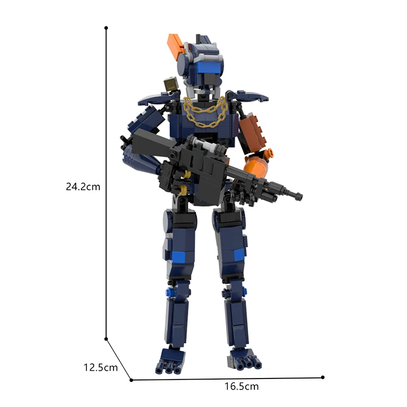 MOC Chappie Armor-plated Attack Robot Mech Warrior Female Action Figures Building Block Set Toys for Kids Holiday Gifts