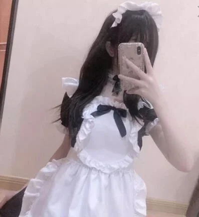 Black Classic Maid Outfit Alice Soft Girl Lolita Lolita Maid Skirt Cafe Dress