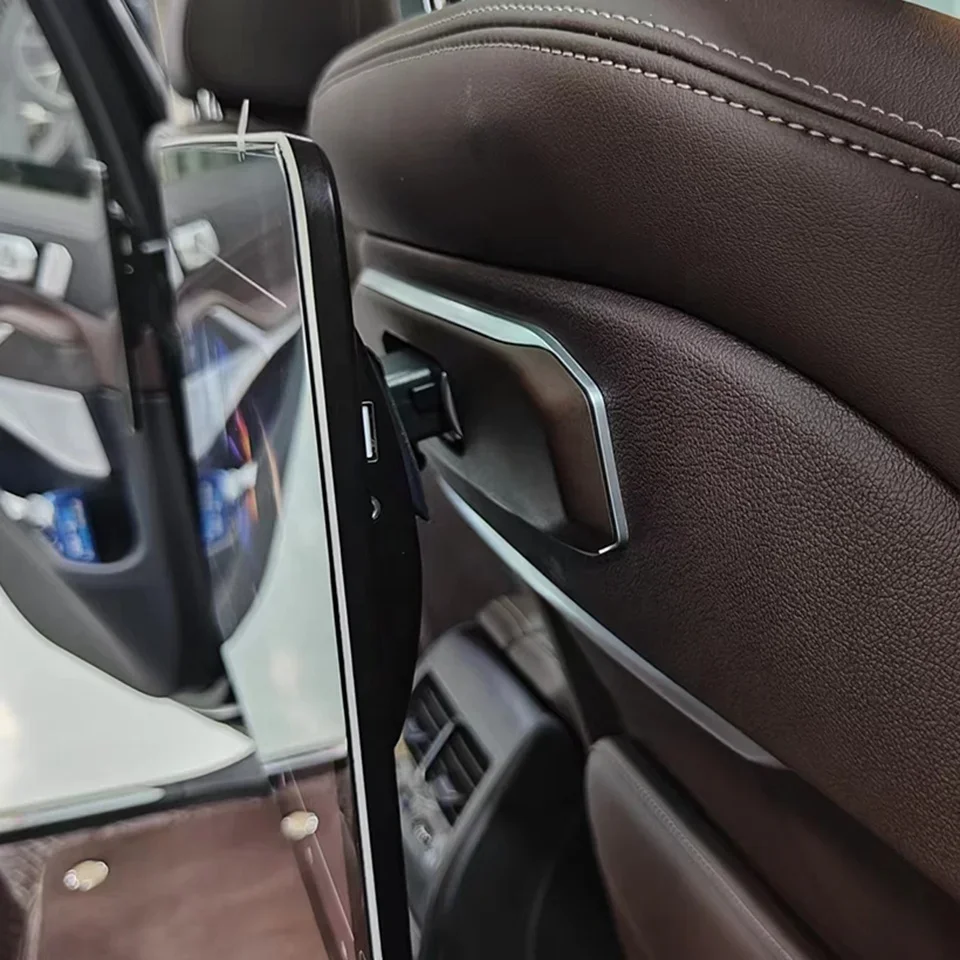 AZTON Real Android 12 Plug en Play 13,3 Inch Auto Hoofdsteun Monitor Achterbank Entertainment Systeem voor BMW X5X7 5 IX40 2024