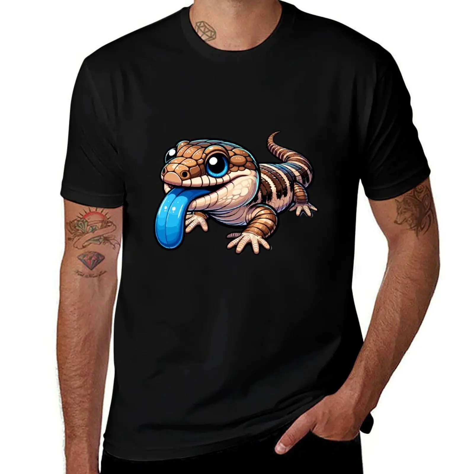 

Lizard Collector Reptile Lover Blue Tongue Skink T-Shirt t shirts for man pack cotton t shirt custom print