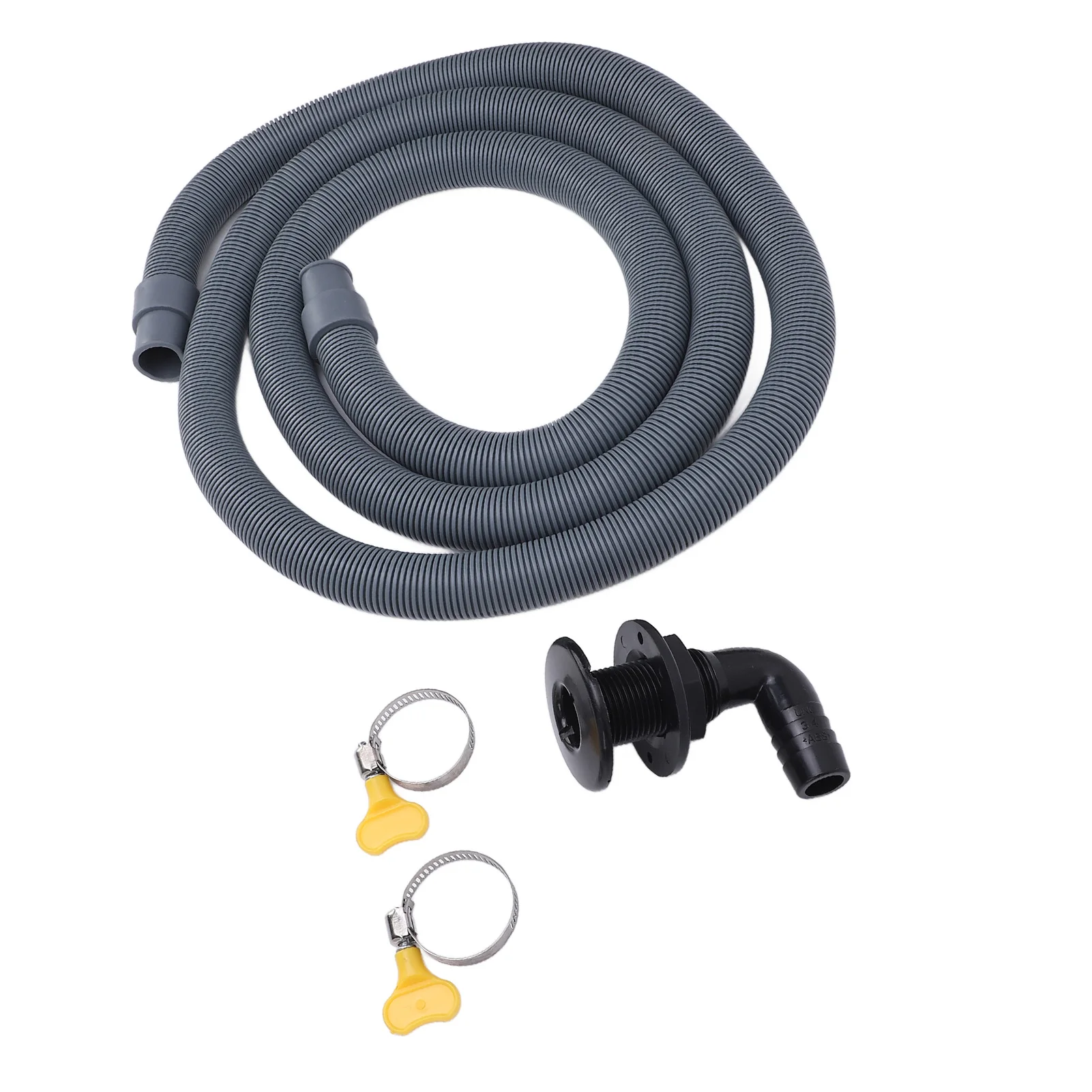 

750GPH Bilge Pump Installation Kit OEM 0.75in Dia 6.56ft Hose 90 Fitting Check Valve Black Marine Part