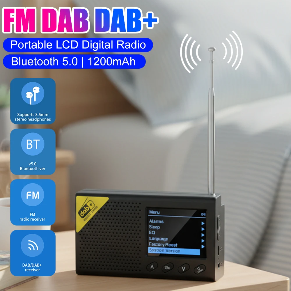 Lcd Portable Dab Fm…