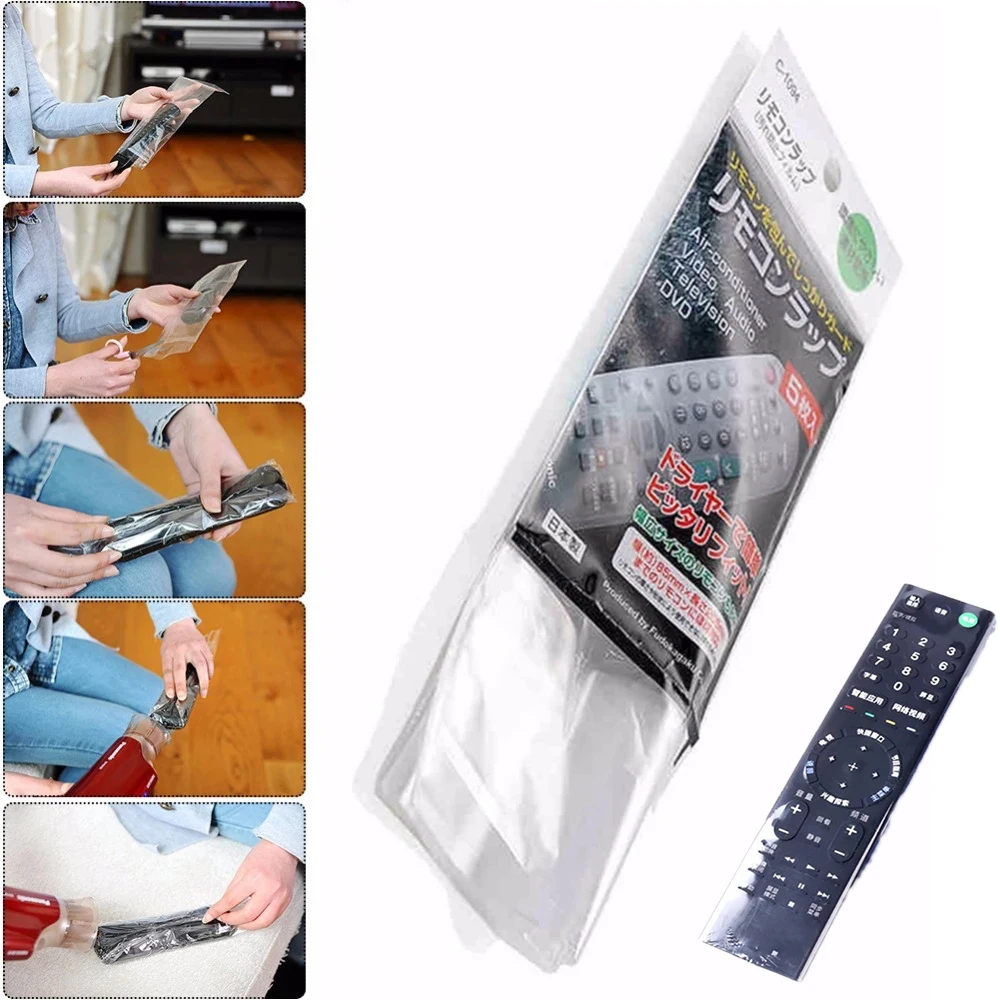 Clear Video Waterproof 27*12cm Dust Proof Remote Control Cover Heat Shrink Film Air Condition Case Remote Control Protector