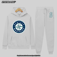 Seattle Baseball Team  Men's Cotton Fleece Unisex Ball Fans Hoodie  Fashion Print  Hoodie and Sweatpants Two-piece Long-sleeved