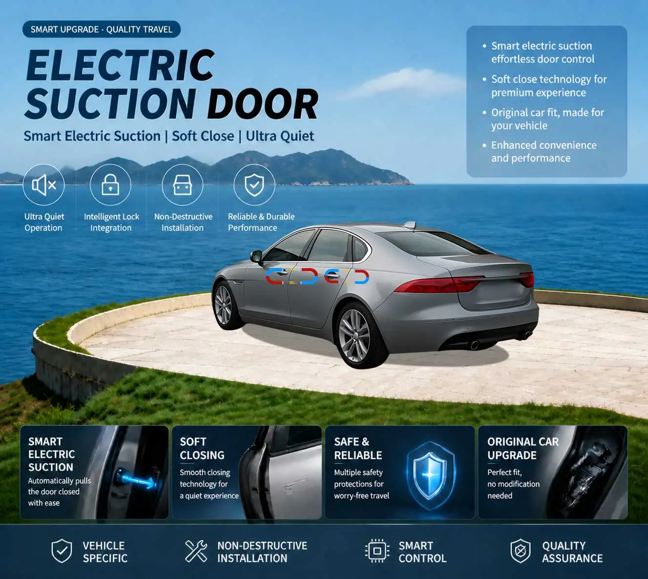 

Car Specific Car Modification Auto Suction Soft Close Door Modification Parts & Accessories For Jaguar XF X260 2015-2024