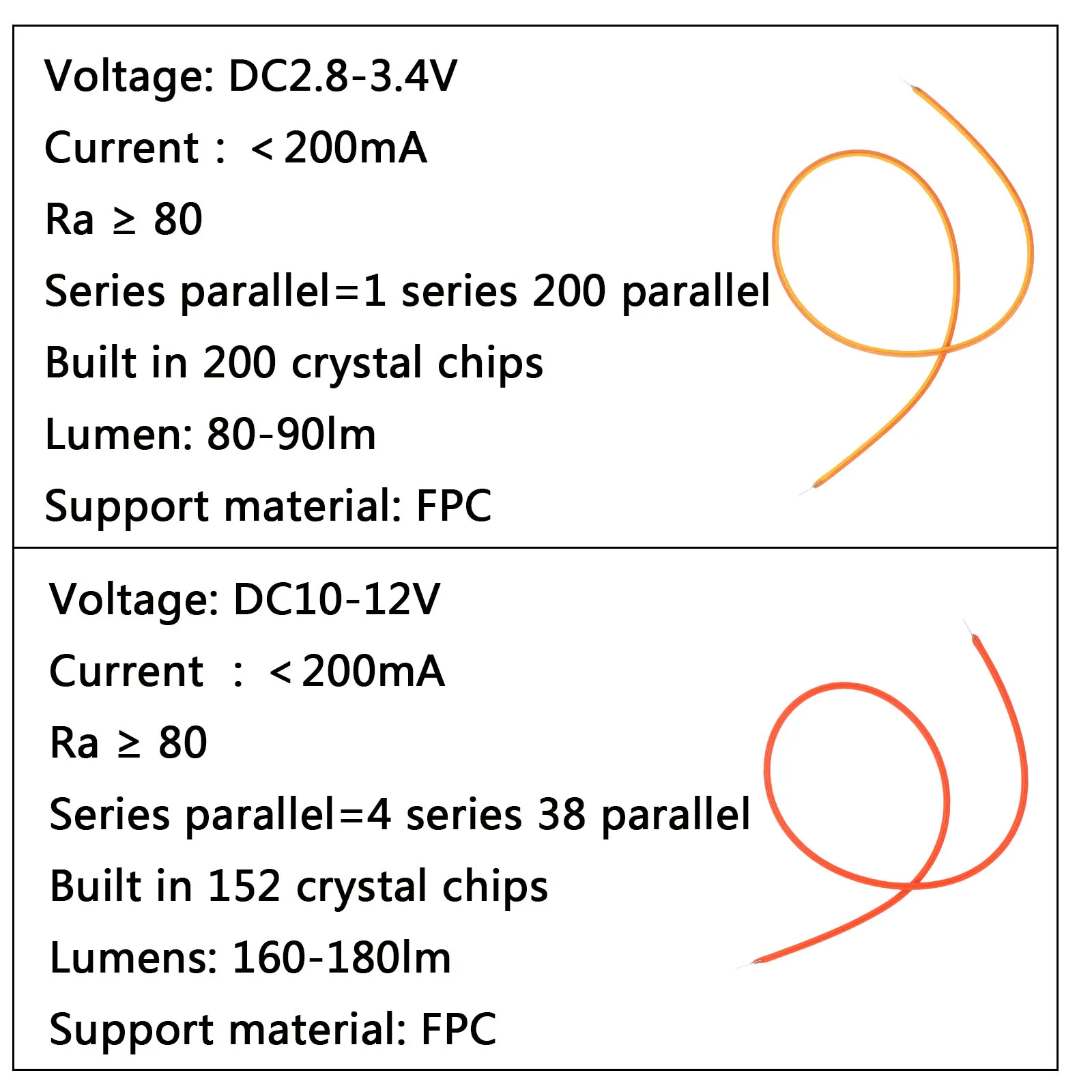 10pcs DC3V 12V 300mm Retro Edison Bulb LED Filament Warm Lamp Parts LED Diodes Flexible Filament Incandescent Light Accessories