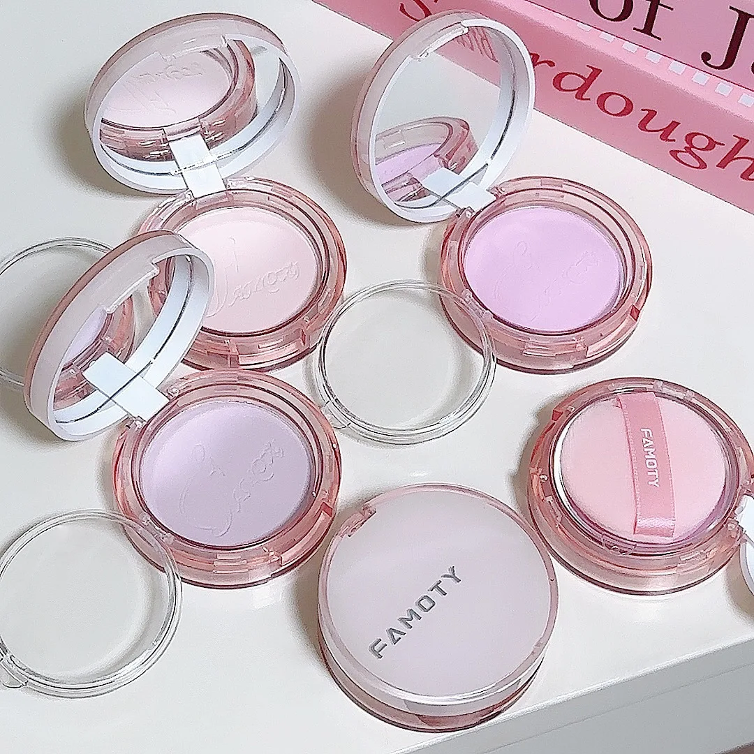 1Pc マットオイルコントロールプレストパウダー防水コンシーラープレストセッティングパウダー持続高光沢顔を明るく韓国メイク