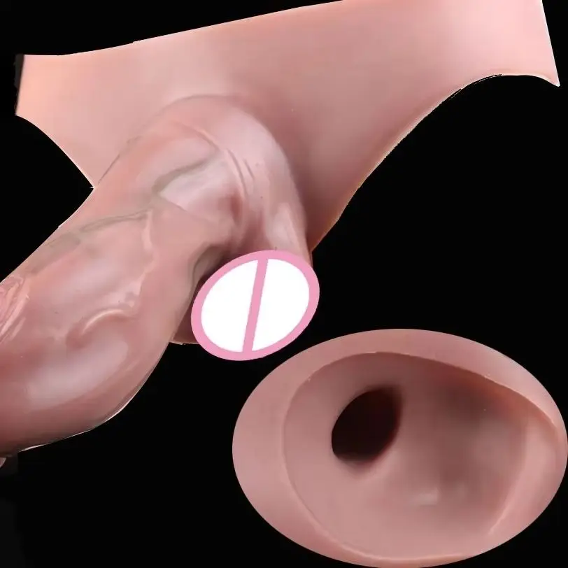 FAAK Soft Silicone Ultra-Elastic One-Piece Harness Wearable Panties Penis Sleeve Strap On Realistic Hollow Dildo for Men Sex Toy - view 2