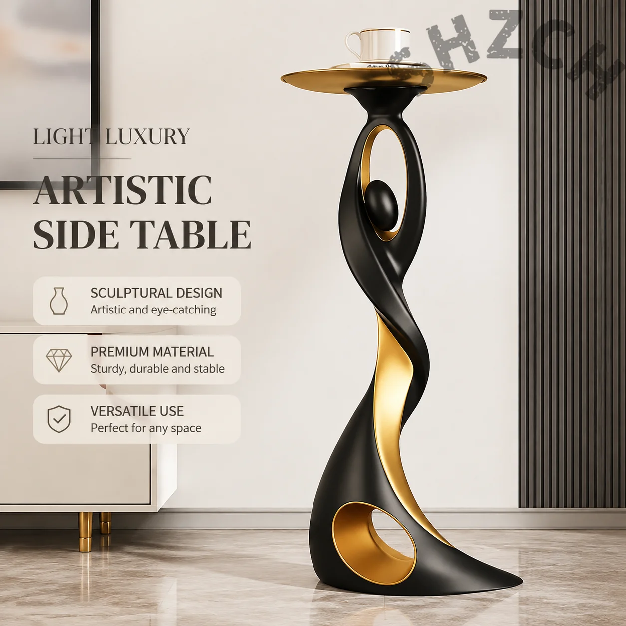 Resin Art Coffee Table - Moderner Luxus-Kaffeetisch für Wohnzimmer, TV-Ständer, Sofaseite