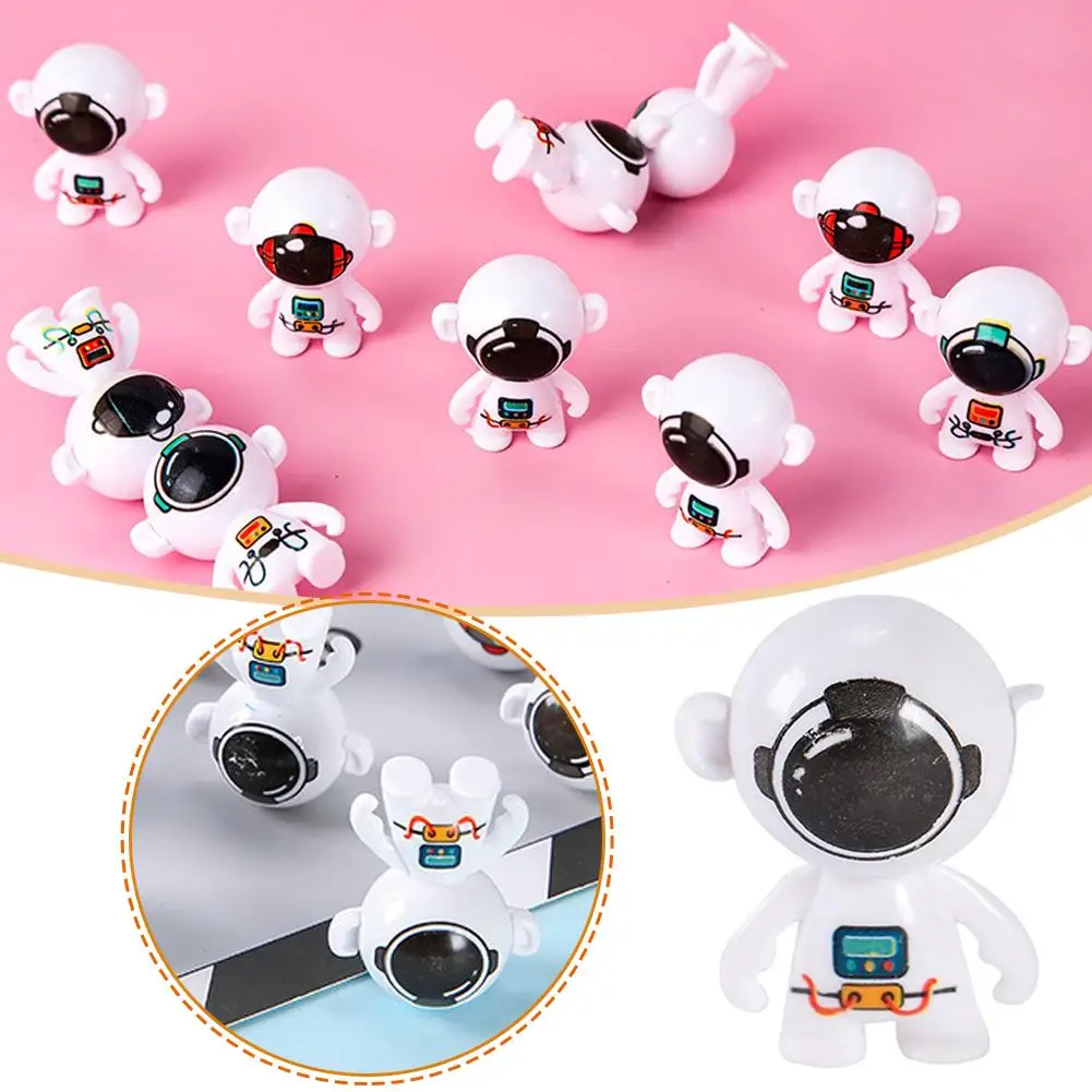 10 Stuks Mini Cartoon Ruimte Astronaut Tumbler Poppen Speelgoed Astronaut Leuke Beeldjes Voor Kinderen Verjaardagsfeestje Gunsten Pinata Vulstoffen