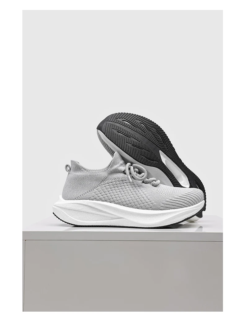 Neue, gepolsterte Laufschuhe für Herren, geeignet für schwere Läufer, mit Schnürung, Sport- und Freizeitmodelle für Damen, rutschfeste Outdoor-Sportschuhe, Herren-Sneaker. – Detail 28