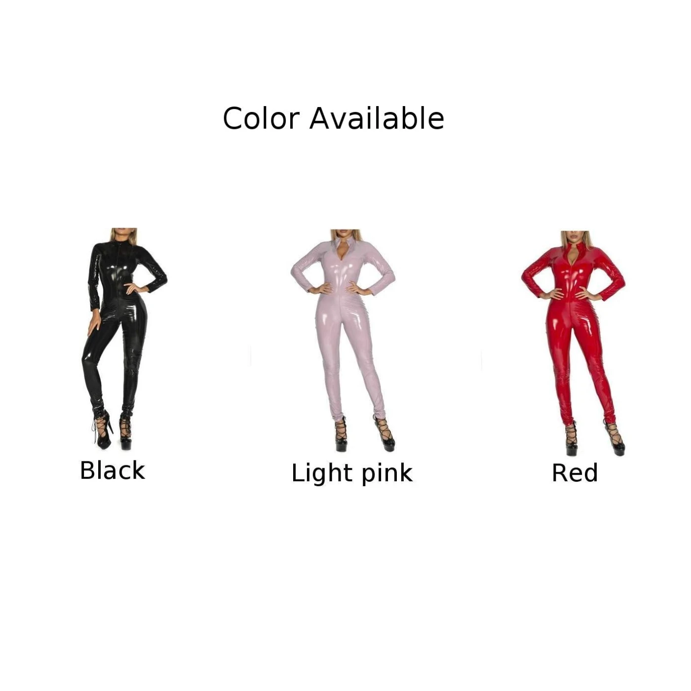 بدلة نادي ليلية بدون حمالات بدلة نادي لامعة ذات مظهر رطب بدلة كلوبوير لامعة من جلد البولي يوريثان بدلة مرنة معتدلة