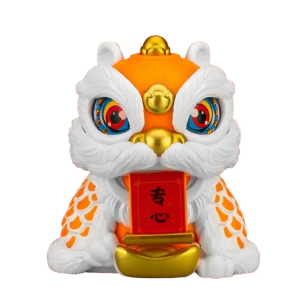 Attracting Wealth Dragon Dance Lion Toys Chinese Style With Rope Lion Statue Figure Toys DIY Crafts Plastics New Year Toys