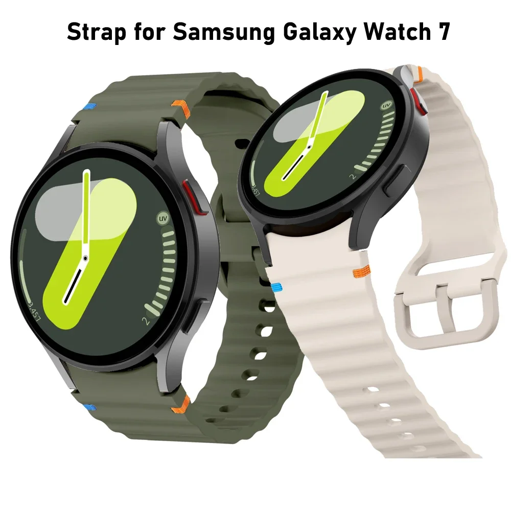 

Силиконовый спортивный ремешок для часов Samsung Galaxy Watch 7/6, кассета 43 мм 47 мм 5Pro 45 мм, ремешок для часов 7 FE 5 4 Classic 40 мм 44 мм, браслет