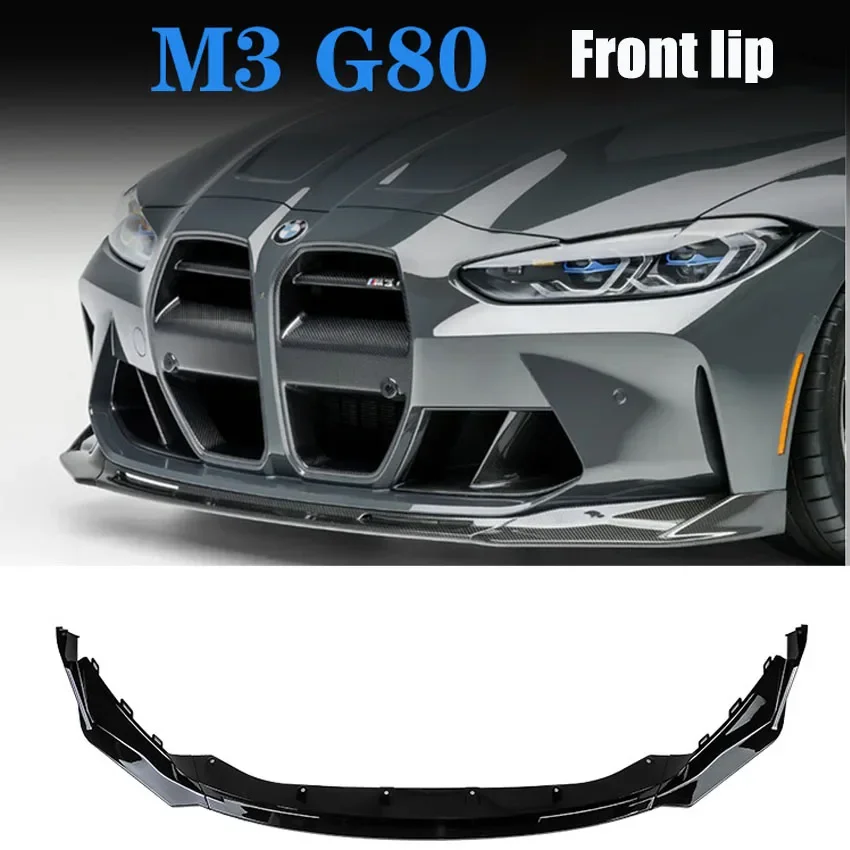 Per BMW G80 M3 G82 M4 2021-2024 Carbon Look Paraurti Anteriore Lip Splitter Diffusore Body Kits Spoiler Guard Protector Accessori