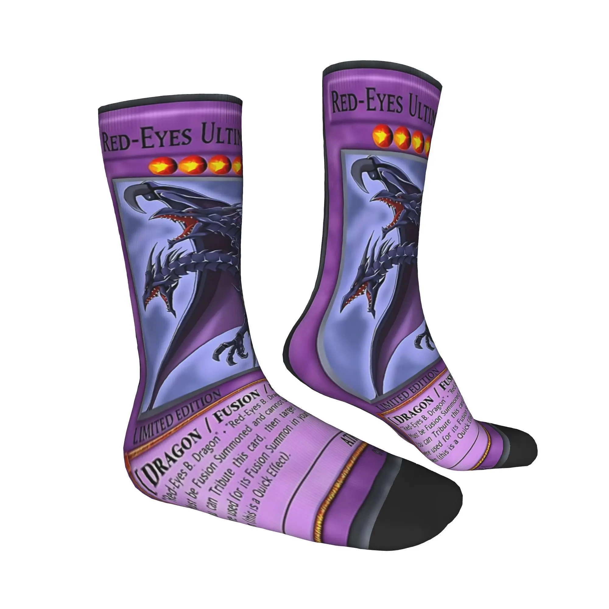 Yu-Gi-Oh Red-Eyes Ultimate Dragon  Socks Accessories For Men Women  Flexible Socks Cute Best Gifts