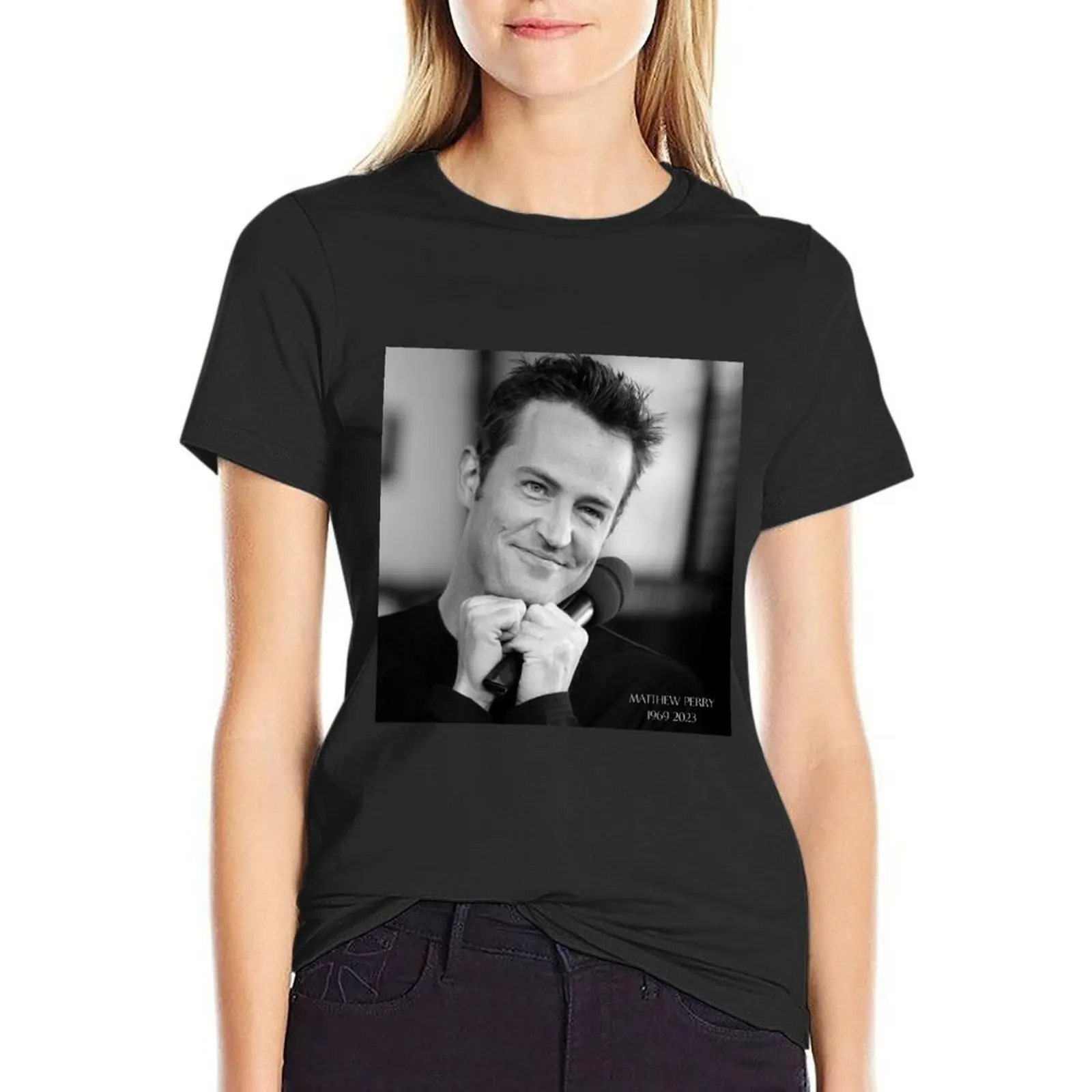 

Matthew Perry 1969-2023 T-Shirt tees female cotton t shirts Women