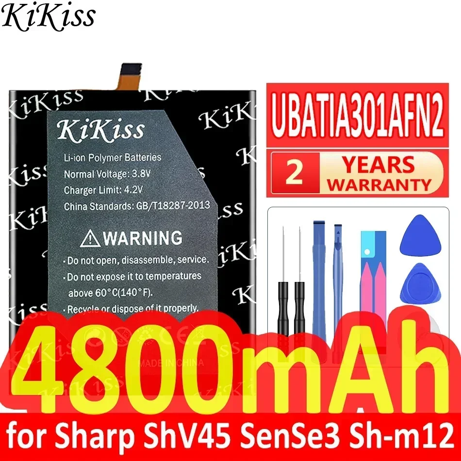 3900mAh/4800mAh KiKiss Powerful Battery UBATIA301AFN2 for Sharp AQUO sense3 Sense 3 SH-02M RM12 SHV45 Basic SHV48 Zero 2 zero2