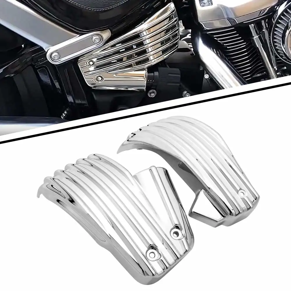 

1 Pair Left Right Battery Side Fairing Covers Panels Fits For Harley Davidson Softail 2018-2024 High Quality Abs Plastics Chrome