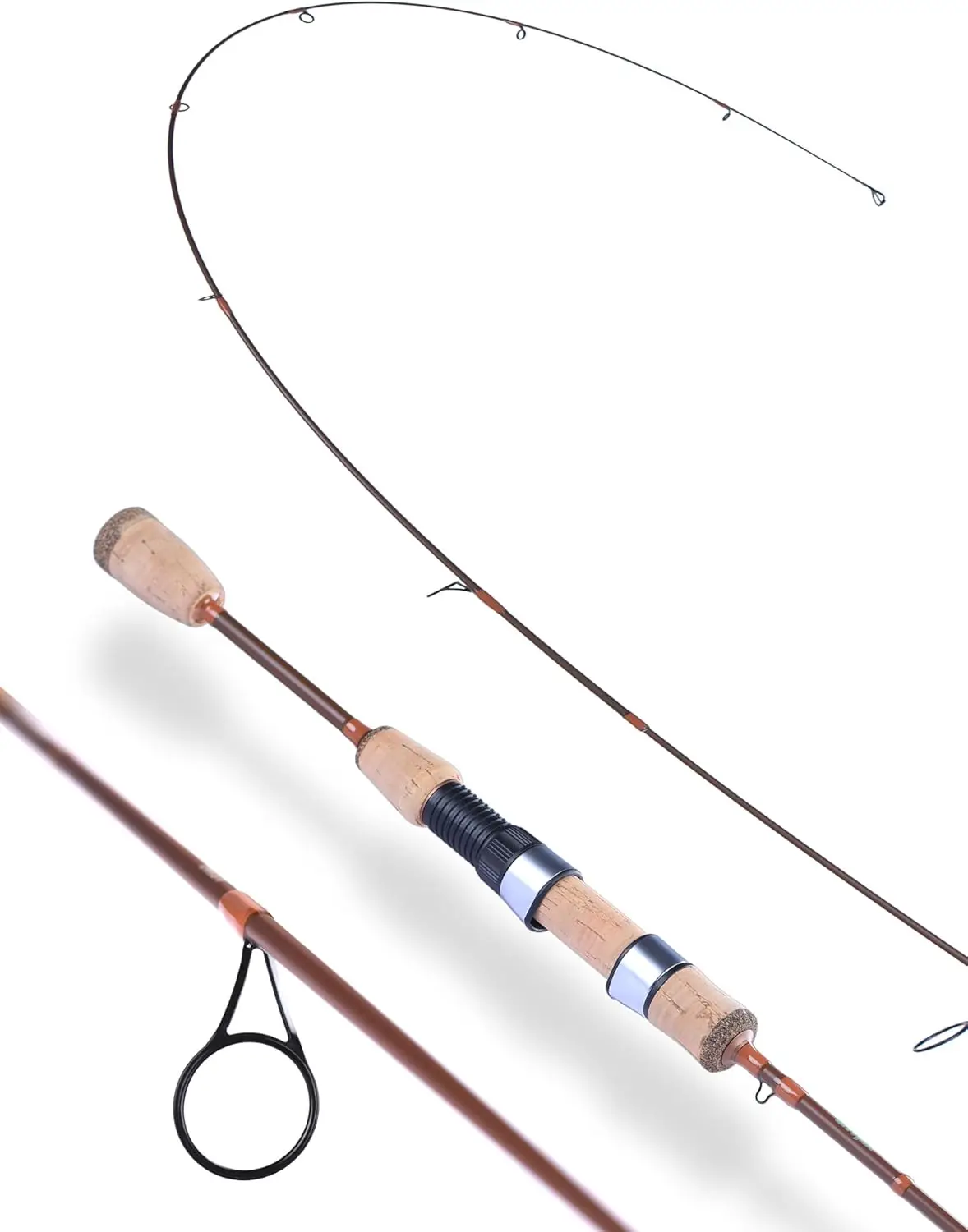 

Ультралегкий набор для рыбалки на форель, краппи и панфиш – удилище из углеродного волокна, рукоятка из пробки – размеры для начинающих от 5'6” до 7'