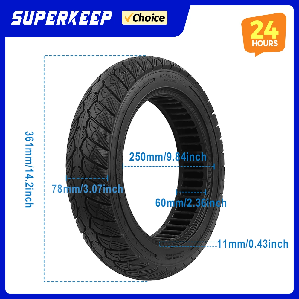 

14 Inch Solid Tire for Electric Vehicle Tire Non Inflation 14*3.0/3.0-10 Tyres Electric Bicycle Tyre Durable Repair Accessories