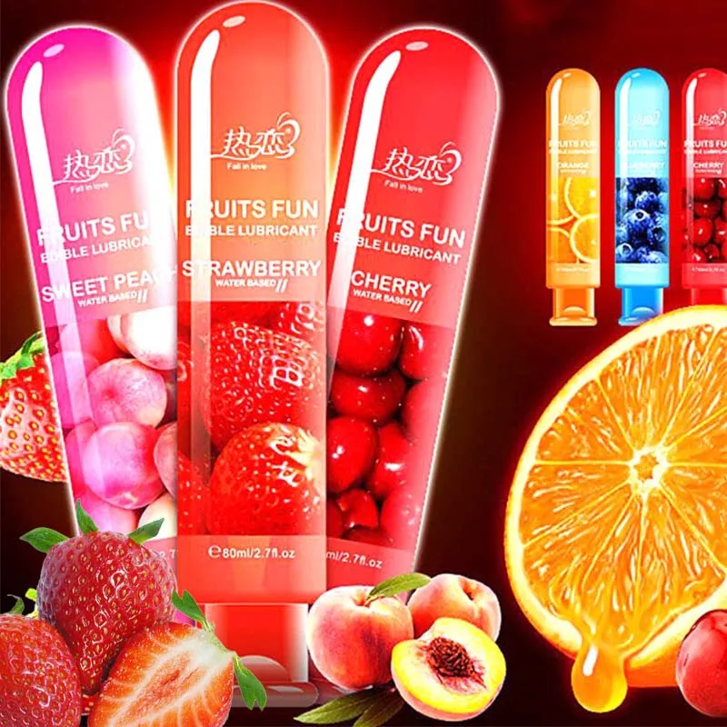 Lubrificante a base d'acqua da 80 ml, liquido orale migliorato dal sapore per coppie Gel idratante intimo Rimuove l'odore aumenta la sensazione