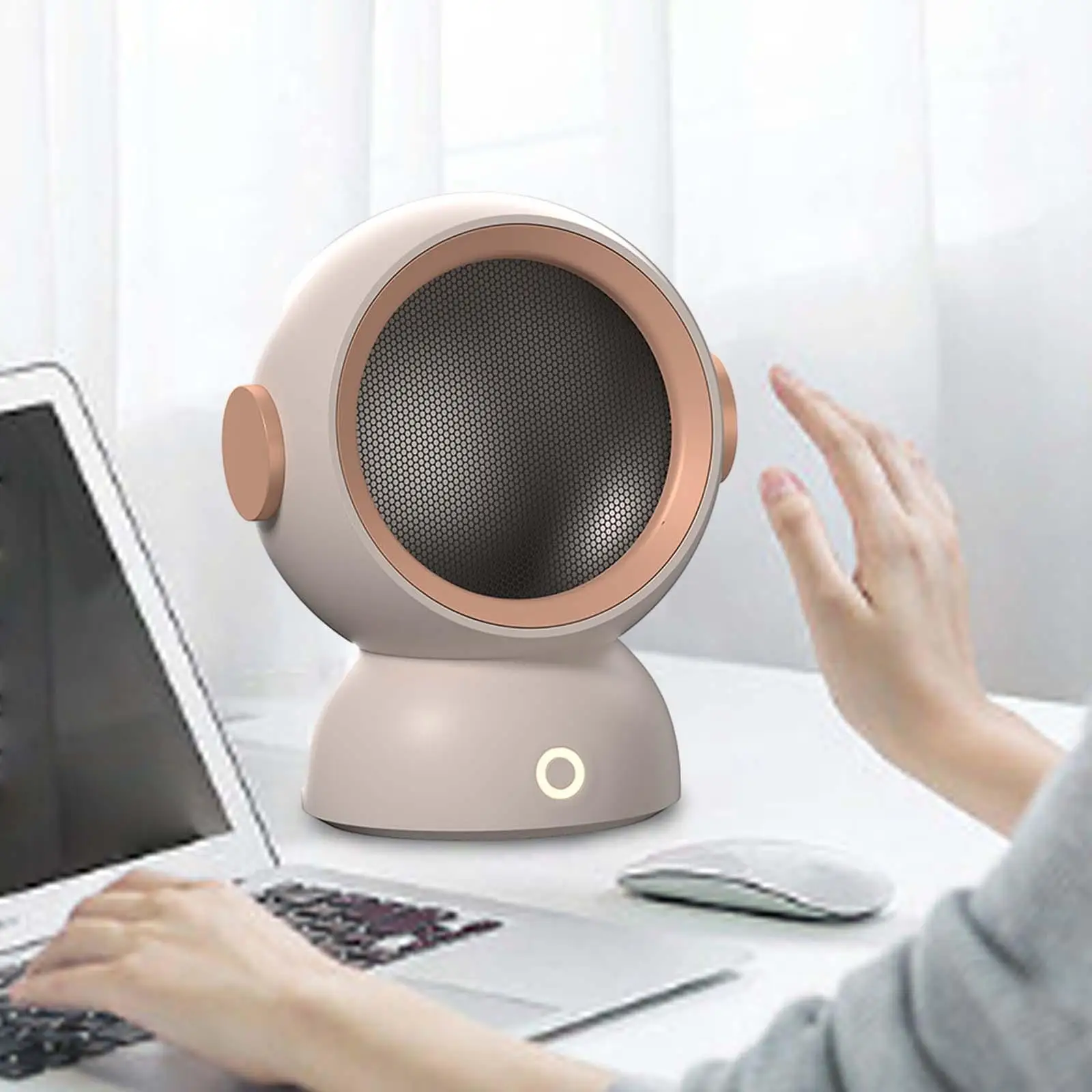 Indoor Small Electric Space Heater 1200W EU Power Plug for under Desk Sturdy