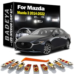 BADEYA 11Pcs LED Interior Map Dome Roof Light Bulbs Kit For Mazda 3 2014 2015 2016 2017 2018 2019 2020 2021 2022 Car Accessories