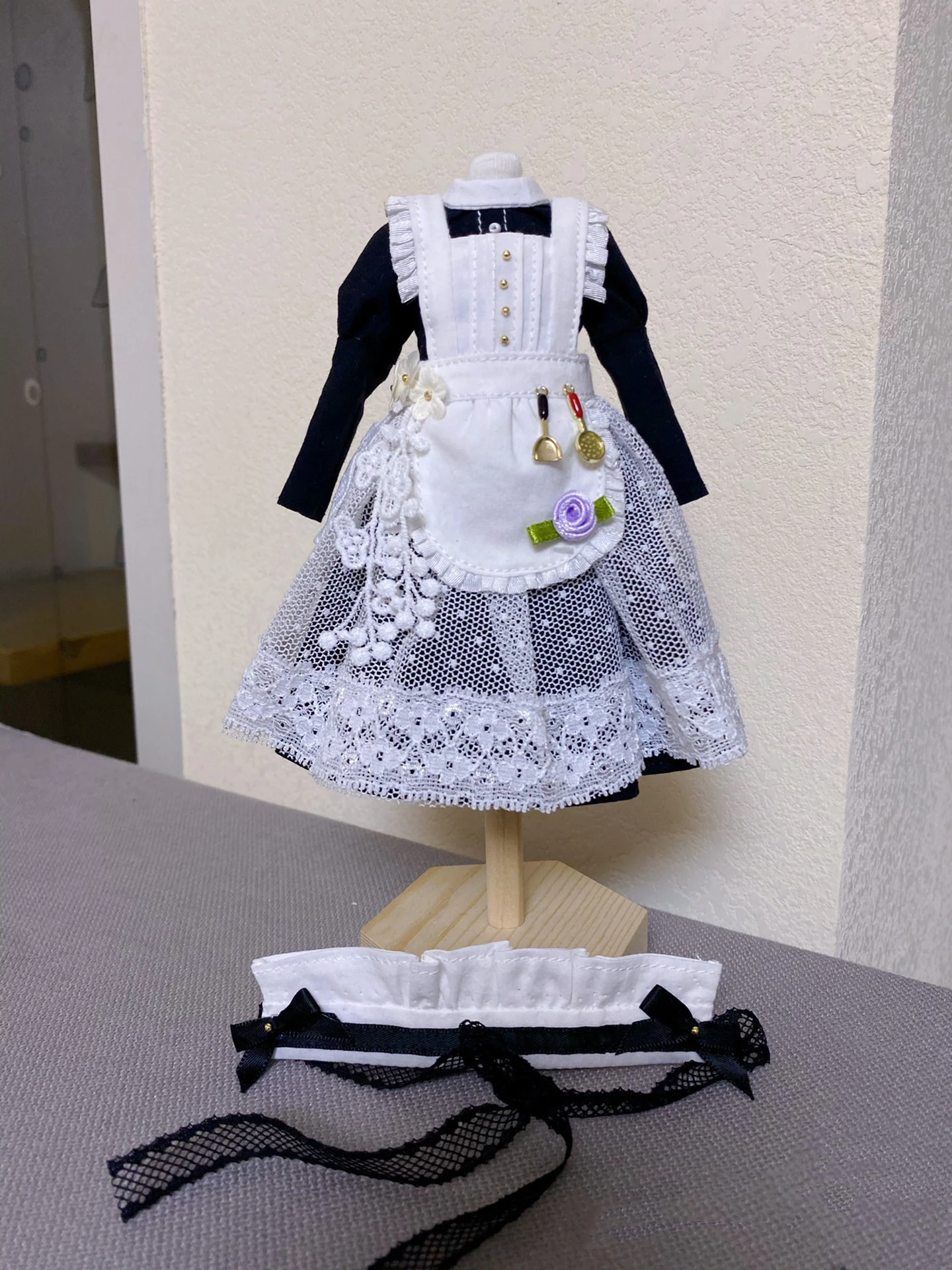 BJD Blythe dress Clothes Maid apron skirt 1/6 30cm  Dolls (Fit for Pullip,Ob24, ob22、Licca)