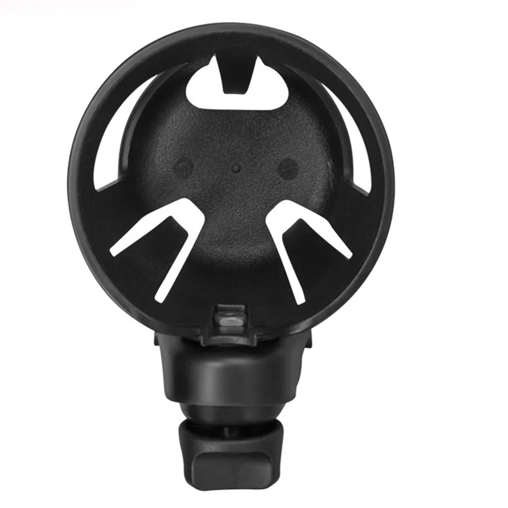 حامل أكواب لعربة الأطفال قابل للتعديل، دوران 360 درجة، سهل التركيب والإزالة، حامل أكواب لعربة الأطفال من بلاستيك ABS المتين باللون الأسود