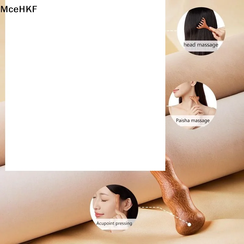 

Deer Antler Comb Head Meridian Massage Comb Anti-static Wooden Wide Tooth Gua Sha Tool Scratcher Spa Promote Blood Circulation