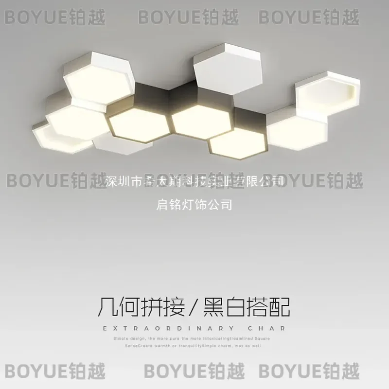 for New Nordic Simple Modern Ceiling Light Creative Honeycomb Lighting for Living Room E-sports Room Main Lamp