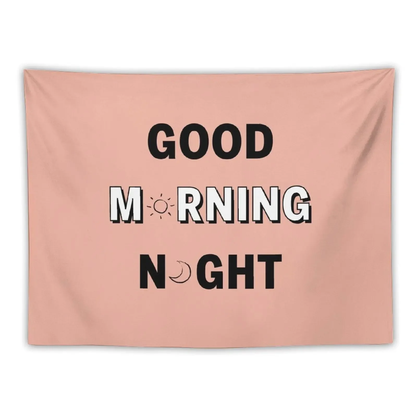 

GOOD MORNING/NIGHT PINK Tapestry Room Aesthetic Decor Decoration Pictures Room Wall Tapestry