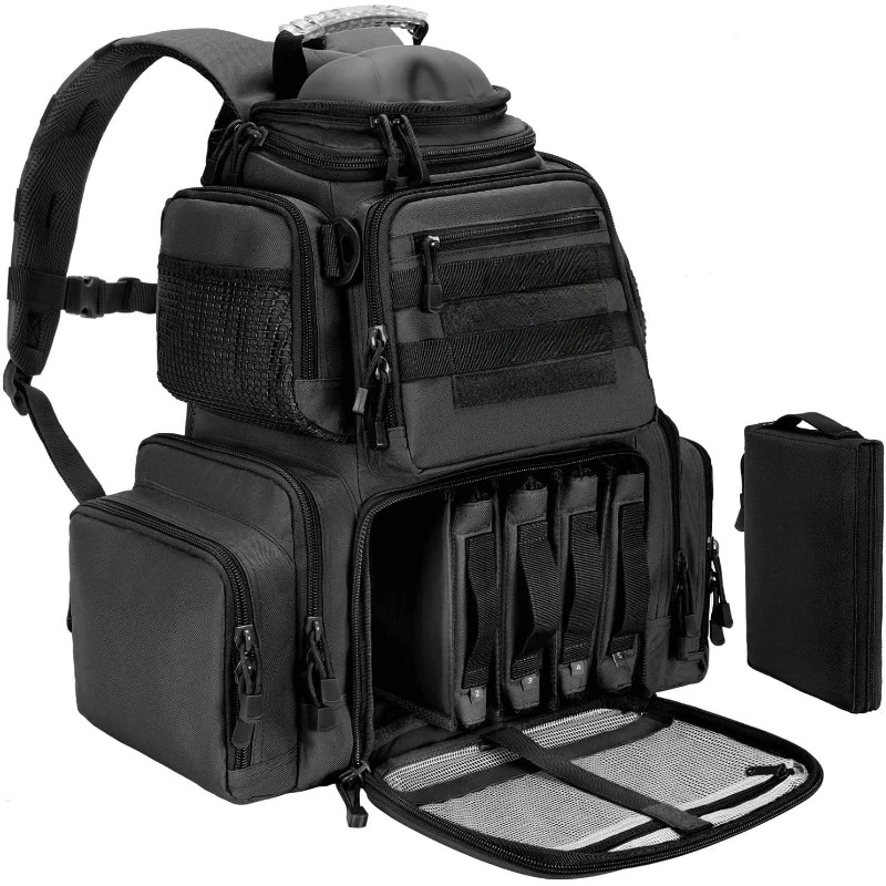 

Tactical Range Backpack Bag for Gun and Ammo with Pistol Case