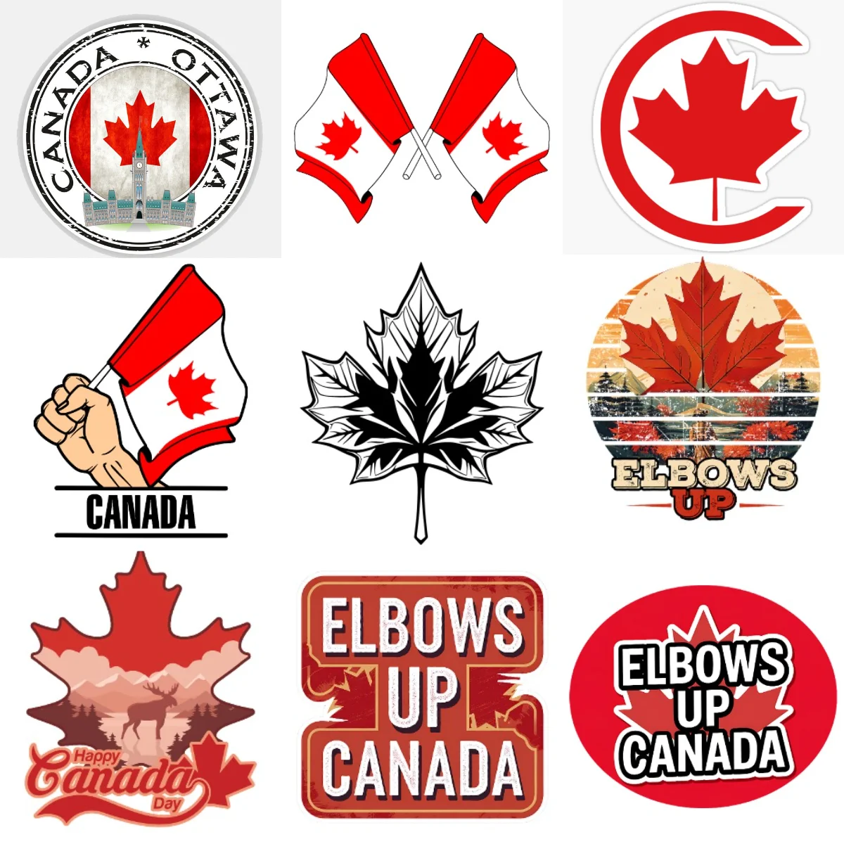 

Canada Flag Map Maple Leaves Creative Sticker for Decorate Car Motorcycle Bicycle Helmet Window Fridge Decal Accessorie