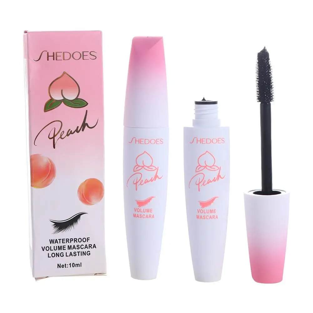 Crème de mascara longue durée imperméable à l'eau, pêche naturelle, allongement des cils, extension cosmétique, non épanoui