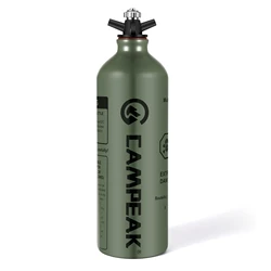CAMPEAK liquid Fuel Bottle 0.5L/ 1L for Outdoor Camping with Safety Valve