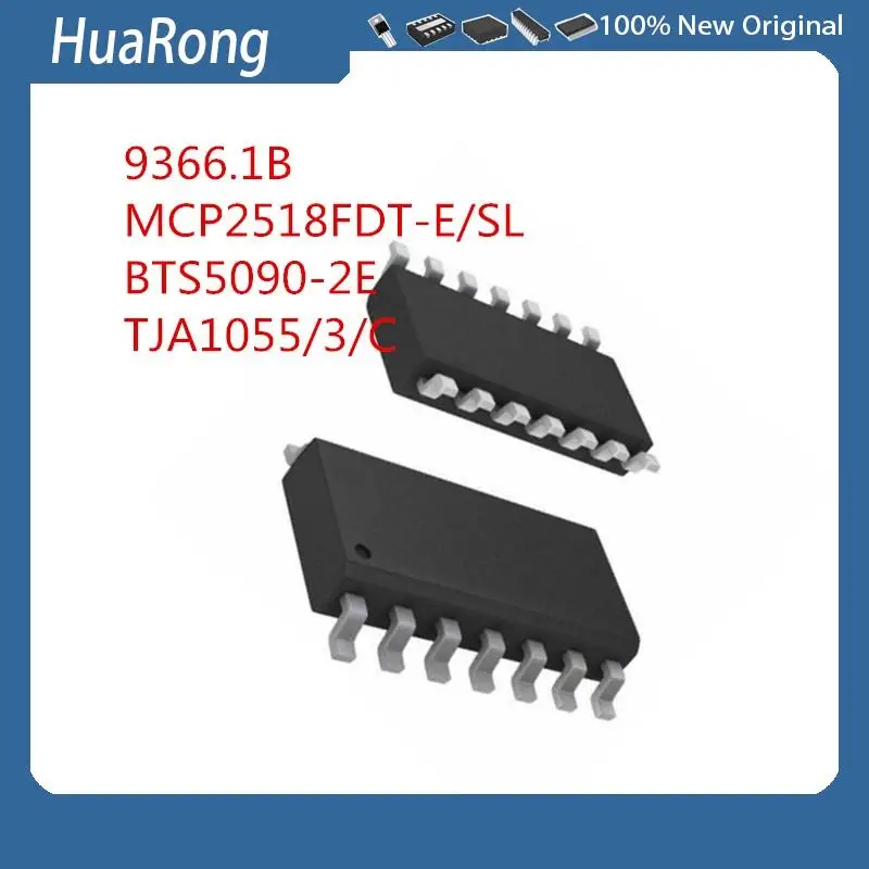 10PCS/LOT      9366.1B     MCP2518FDT-E/SL    MCP2518FD   BTS5090-2E     TJA1055/3/C      SOP14