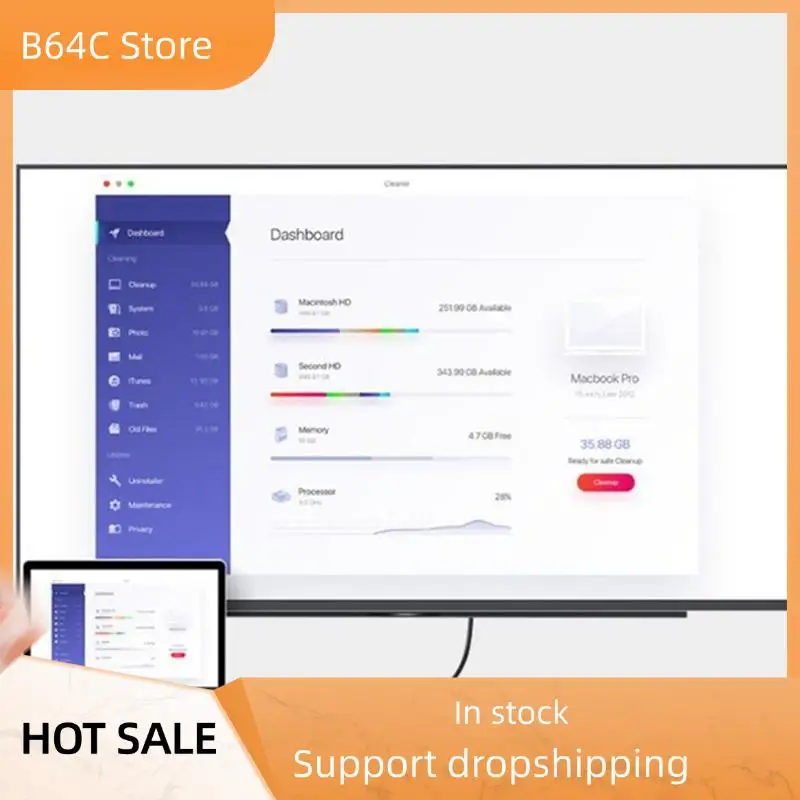 

B64C Converter Cable USB-C Type-C To -Compatible DP 4K HD Converter Video Interface Conversion Cable