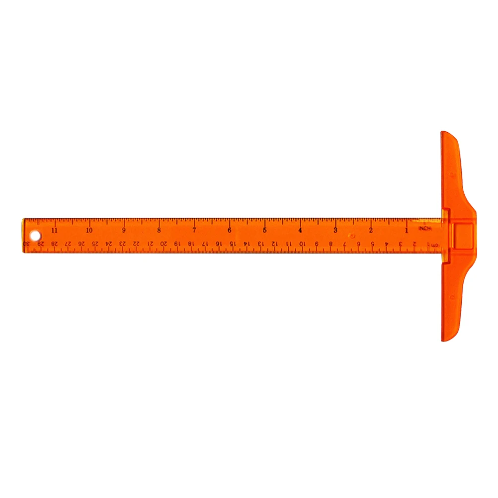 

2PCS T-Square Durable Plastic Double Scale Measuring Ruler Measuring Tool for Home Office School Engineer Architect
