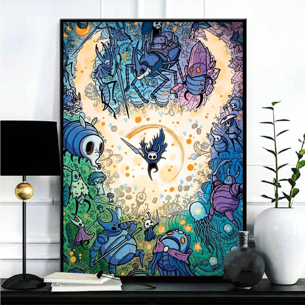 Hollow Knight Poster Gallery Prints Self Adhesive Home Decor Decoration Wall Decals Living Room Sticker