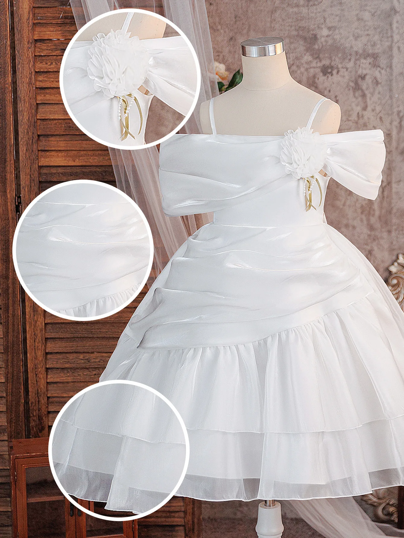 Formal Wedding Princess Prom Dress for Girl Birthday Graduation Evening Costumes Elegant Baptism Bridesmaids Party Girls Dresses