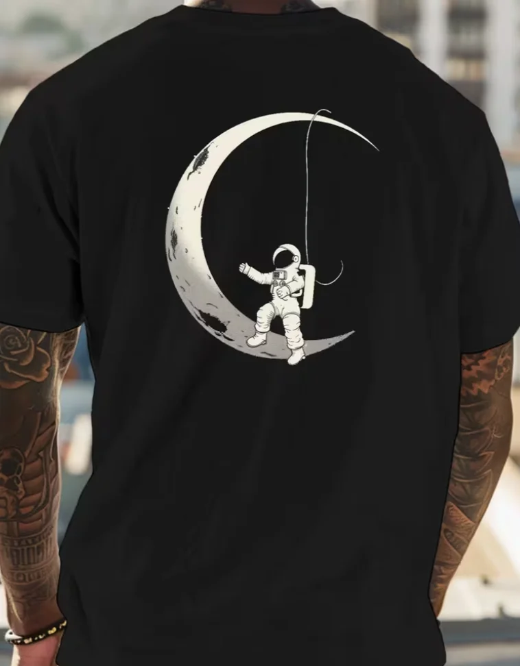 Astronaut Fitted Men's T-Shirt, Sweat-wicking and Freedom of Movement T-Shirt