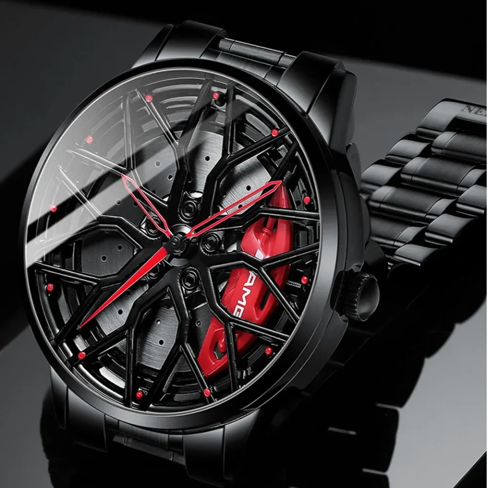 Nibosi นาฬิกาติดล้อรถ A-M-G แบรนด์ชั้นนำนาฬิกาสปอร์ตสำหรับ3D กันน้ำผู้ชายนาฬิกานาฬิกาข้อมือสำหรับผู้ชาย relogio masculino