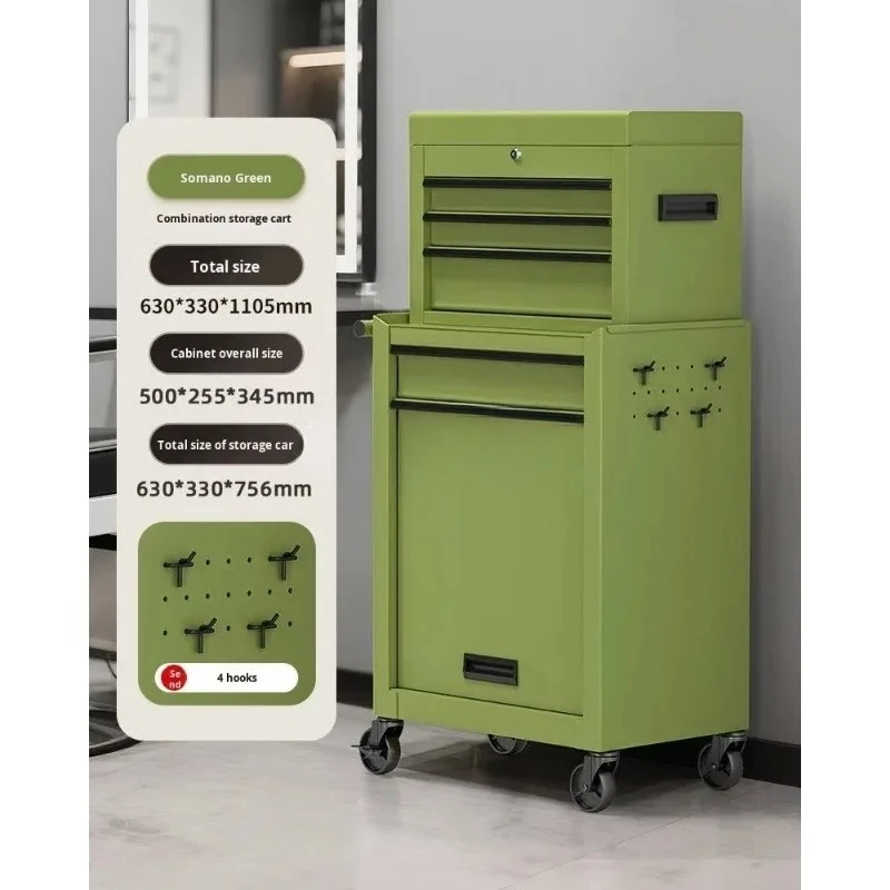 High-End Mobile Barber Tool Cart Small Hairdressing Salon Storage Cabinet  With Drawers Wheels For Professional Stylist Supplies