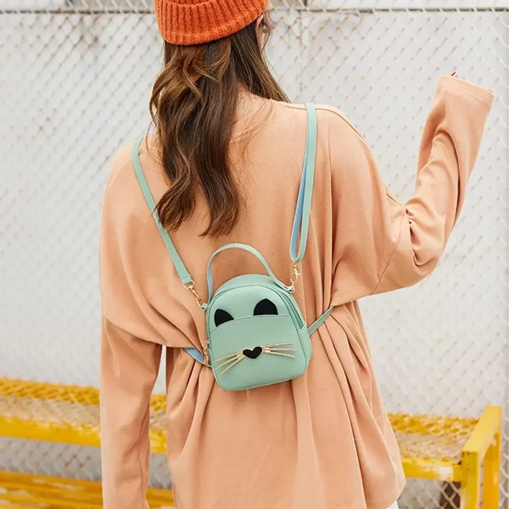 Женская модная сумка на плечо ADX01, милый мультяшный рюкзак из искусственной кожи, кошелек, мессенджер с нежной текстурой, маленький рюкзак