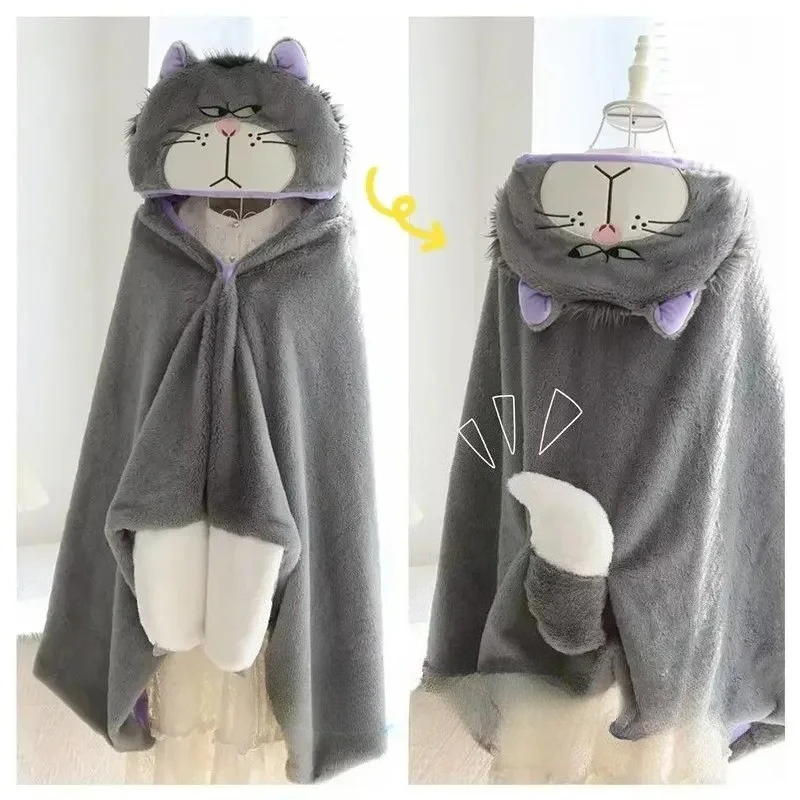 كوس الكرتون لطيف لوسيفر مقنعين عباءة بطانية الاطفال تأثيري شال مبطن عباءة قيلولة دافئة